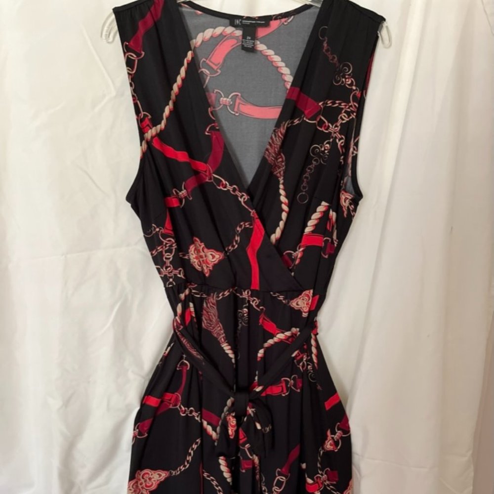 Black Red and Gold Wrap Dress from INC